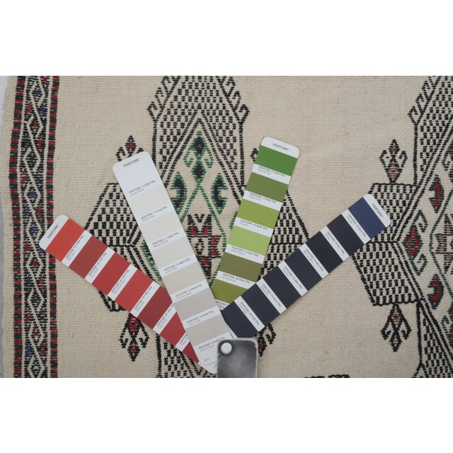 Vintage Geometrical Turkish Kilim Rug 5'1'' X 7'4'' For Sale - Image 12 of 13