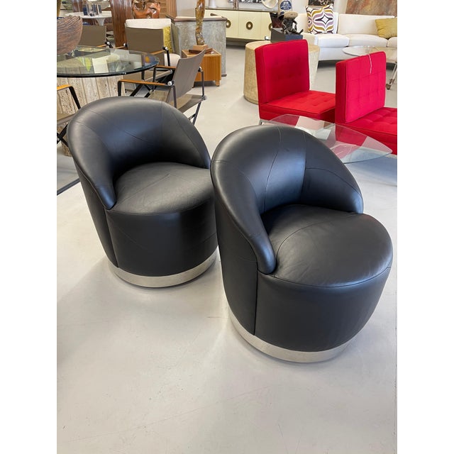 J Robert Scott Barrel Swivel Chairs For Sale - Image 4 of 10