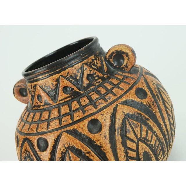 Mid-Century Jasba Model N 312 11 20 Vase with Abstract Decor from Jasba For Sale - Image 9 of 11