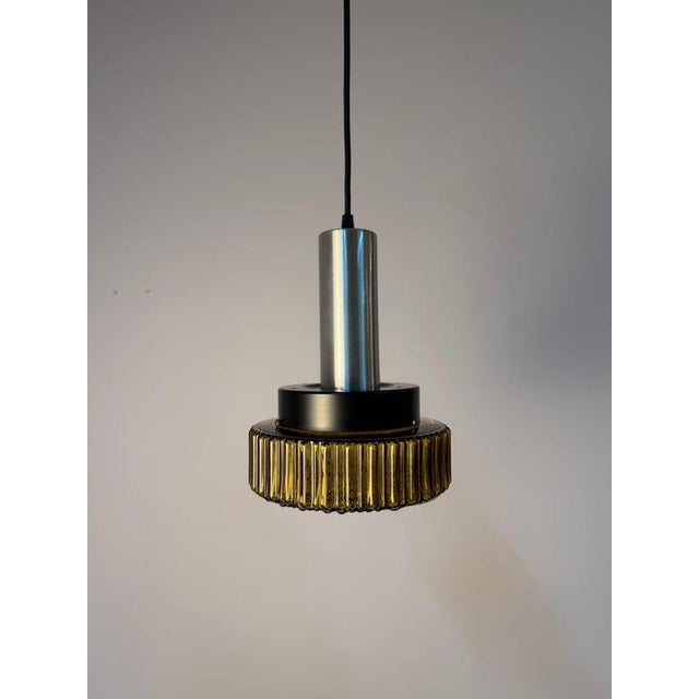 2000 - 2009 Hanging Lamp in Brown Glass and Metal For Sale - Image 5 of 11