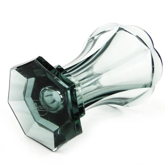 Glass Art Deco Vase from Moser, 1930s For Sale - Image 7 of 12