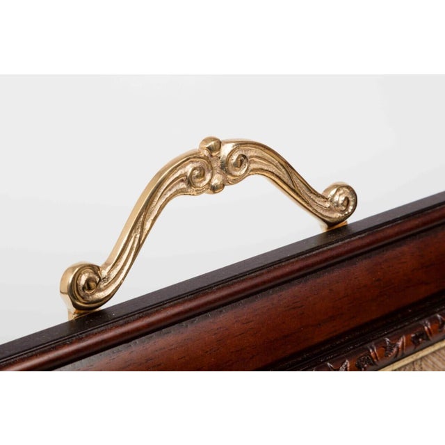 English Strawberry Thief Red Tapestry Firescreen For Sale - Image 3 of 3