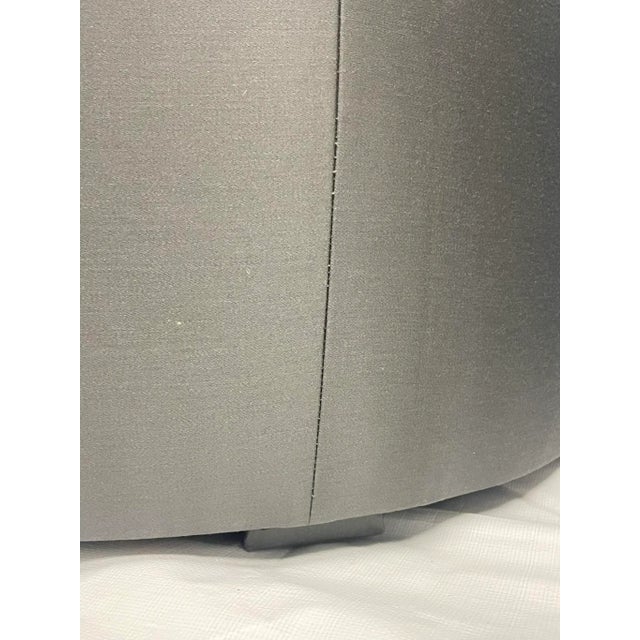 Pair of Late 20th Century Custom American Lounge Chairs in Charcoal Gray Fabric For Sale - Image 14 of 18