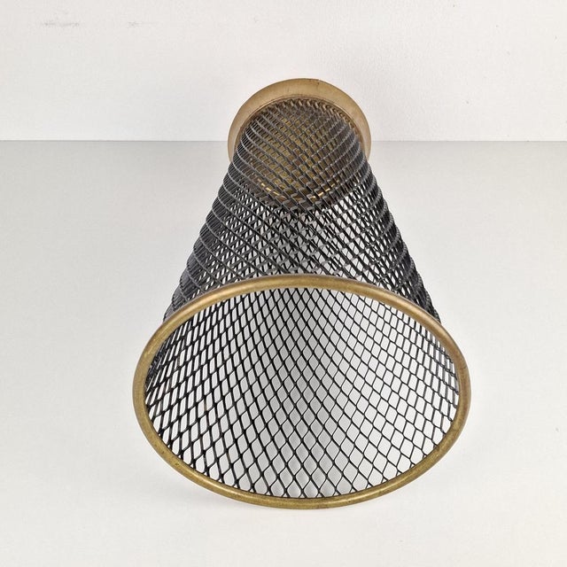 Vintage Round Umbrella Stand in the style of Mathieu Matégot, 1950s For Sale - Image 6 of 16