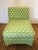 Lime Green & White Slipper Chairs- a Pair For Sale - Image 12 of 13