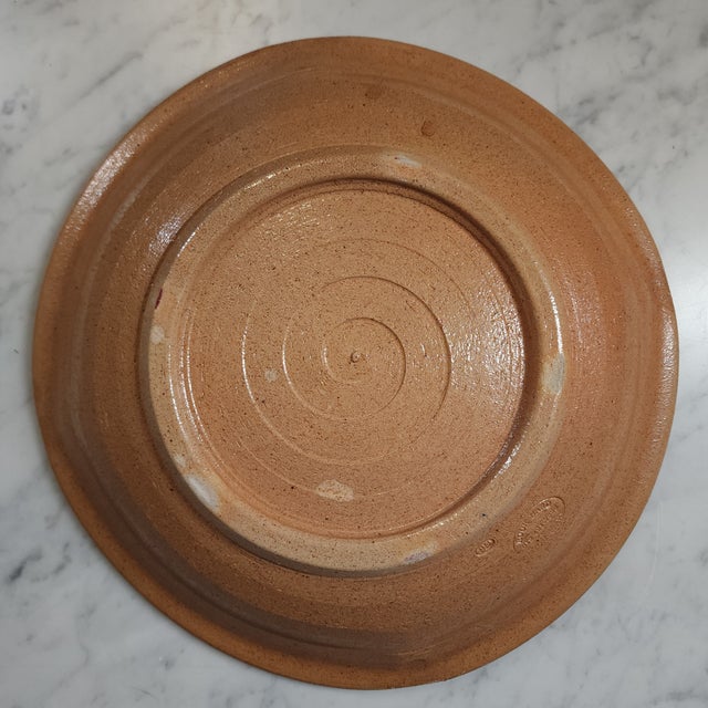 Camel 1990s Matisse Inspired Hand-Painted Nude Lady Bowl - Large For Sale - Image 8 of 10