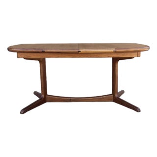 1970s Danish Modern Teak Extendable Dining Table (Refinished) For Sale