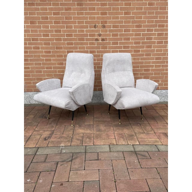 Metal Set of Armchairs attributed to Nino Zoncada, Italy, 1950s For Sale - Image 7 of 18