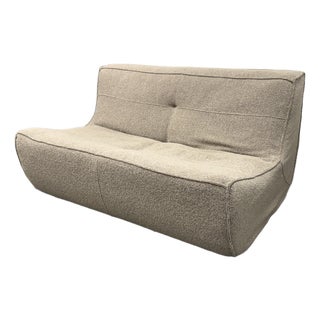 DellaRobbia Rosen Armless Loveseat in Alton-Flurry Upholstery For Sale