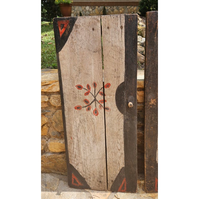 Antique Pair of Primitive Cupboard Doors For Sale - Image 4 of 18