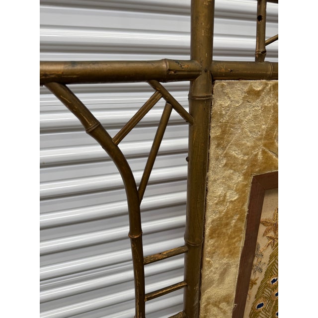 Antique Victorian Embroidered Chinoiserie Fire Screen For Sale - Image 18 of 18