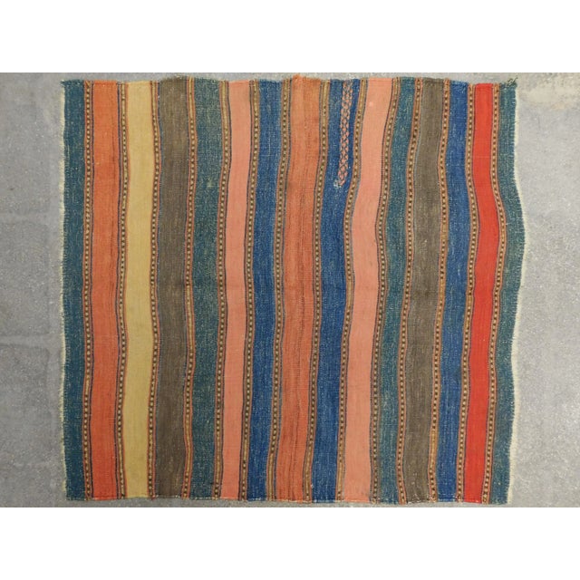 1920s Antique Hand Woven Persian Kilim Rug 3'8"x 3'4" For Sale - Image 13 of 13