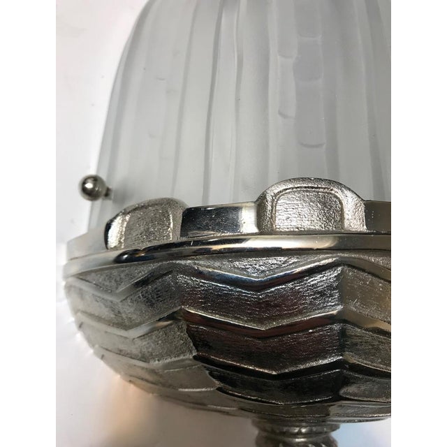 Silver French Art Deco "Waterfall" Sconces Signed by Sabino - a Pair For Sale - Image 8 of 10