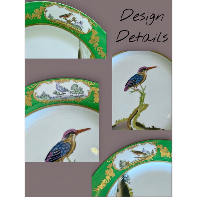 Chelsea House Bird Decorative Plate-Green Gold-Chinoiserie Wall Decor-Porcelain For Sale - Image 9 of 11
