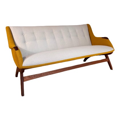 Vintage Three-Seater Teak Sofa, 1960s For Sale