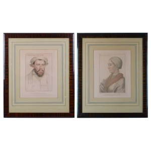 Edward Stanley and Anne Boleyn, Engravings by Bartolozzi After Holdbein C.1790s