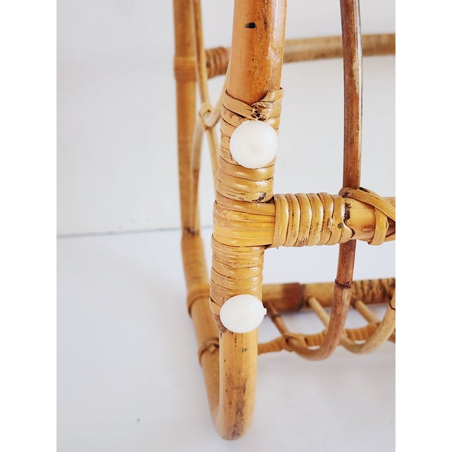 Mid-Century Bamboo & Rattan Magazine Rack For Sale - Image 11 of 12