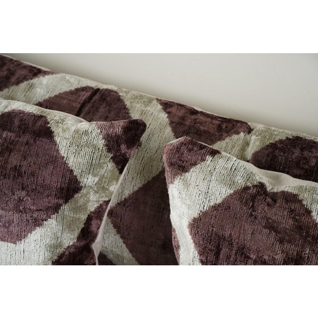 Decorative Throw Velvet Ikat Pillow -Luxurious cushion cover of handloomed ikat fabric -Insert is NOT included -Color:...