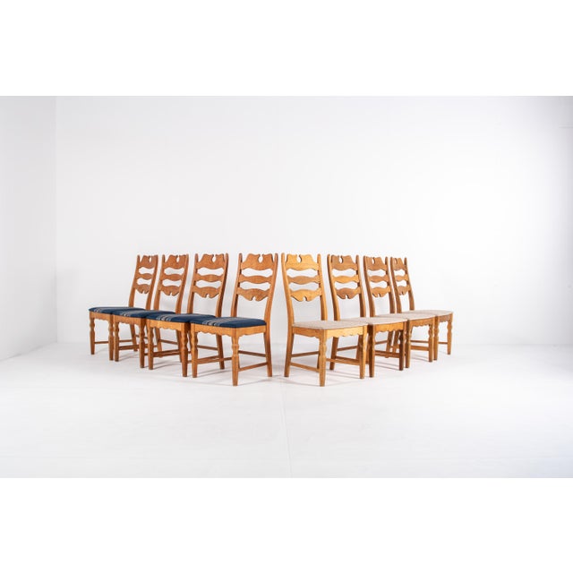 Danish Oak Chairs by Henning Kjærnulf, Denmark, 1960s, Set of 8 For Sale - Image 13 of 13