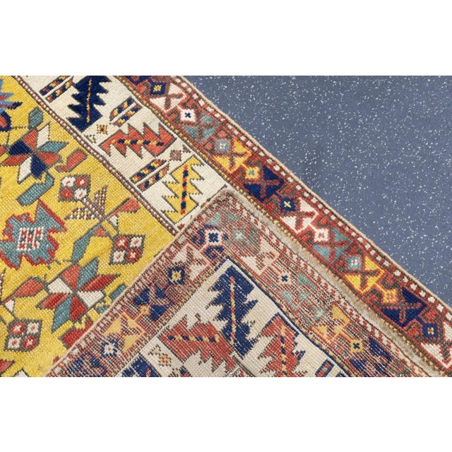 Antique Kuba Rug 3' X 7'1'' For Sale - Image 4 of 12