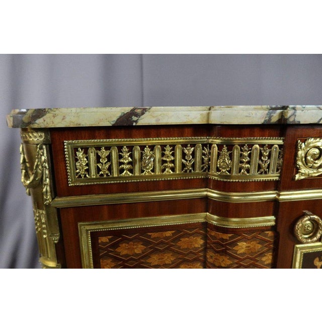 Marquetry Dresser After Riesener, 20th Century For Sale - Image 3 of 13