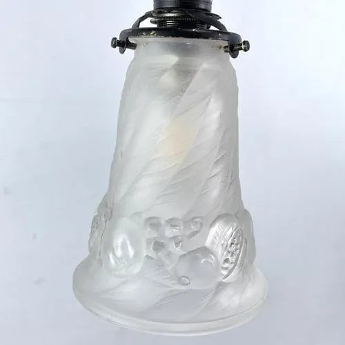 Art Deco Wrought Iron Ceiling Lamp, 1930s For Sale - Image 9 of 10