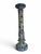 An elegant and intricately decorated vintage 20th-century Italian polychrome faience ceramic pedestal column. This stately...