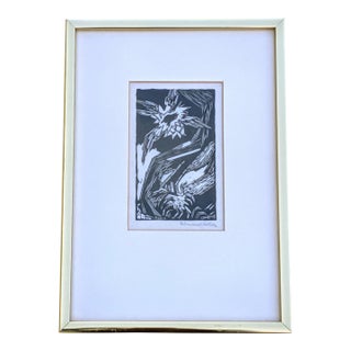 Early 20th Century Abstract "March" Linocut Signed by Helen West Heller For Sale