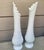 Mid-Century Modern Vintage MCM Fenton Milk Glass White Swung Stretch Vase -Set of 2 For Sale - Image 3 of 7