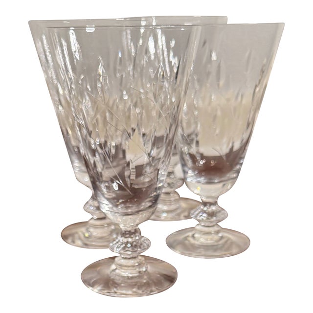 Mid 20th Century Duncan & Miller “Willow” Crystal Iced Tea Goblets –Set of 4 For Sale