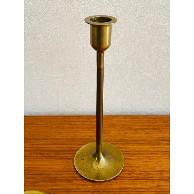 Mid-Century Brass Candlesticks, Set of 6 For Sale - Image 14 of 18