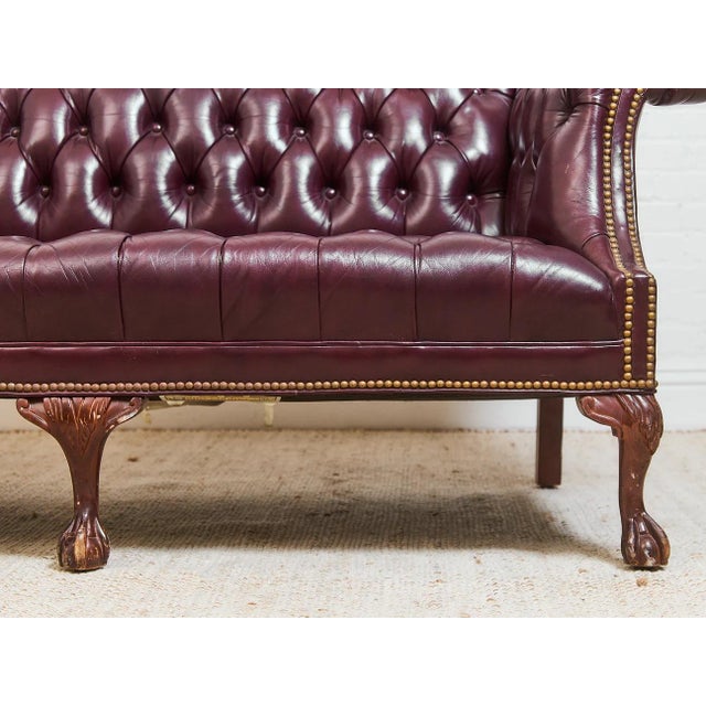 Mid 20th Century Chesterfield Vintage Rolled Arm Librarian, Sofa For Sale - Image 10 of 12