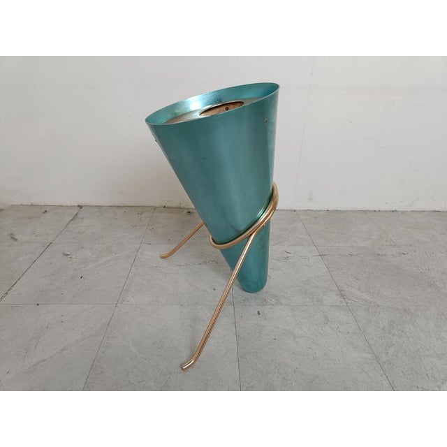Metal Umbrella Holder by Ettore Sottsass for Rinnovel, Italy, 1950s For Sale - Image 7 of 11