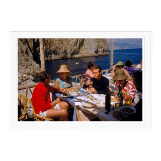 Toni Frissell 'Dining on Capri' Archival Pigment Print Framed in White For Sale