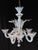 Traditional Vintage Opalescent Murano Style Glass Chandelier For Sale - Image 3 of 14