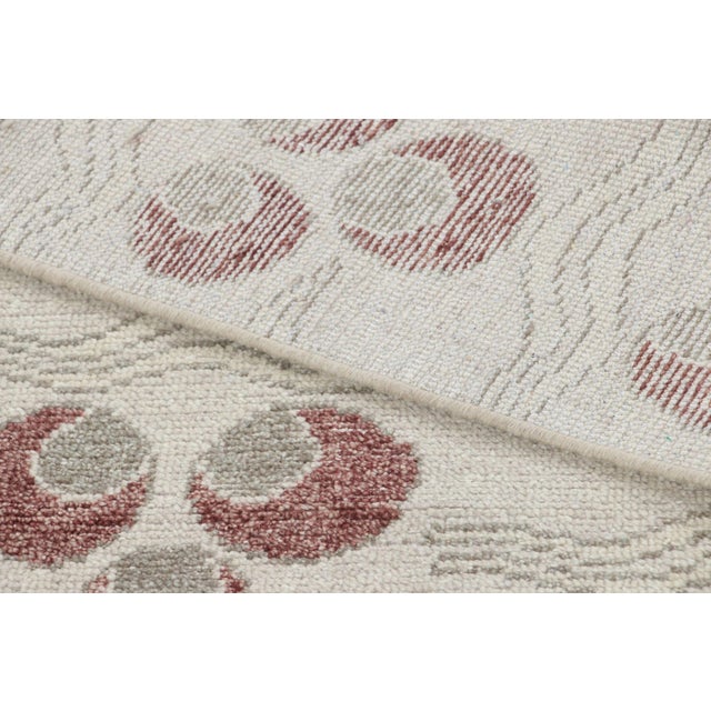 Textile Rug & Kilim's Distressed Runner Rug, Gray and Red Chintamani Patterns For Sale - Image 7 of 7
