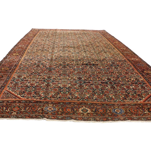 Modern Late 19th Century Late 19th Century Antique Persian Farahan Rug, 07'07 X 12'04 For Sale - Image 3 of 9