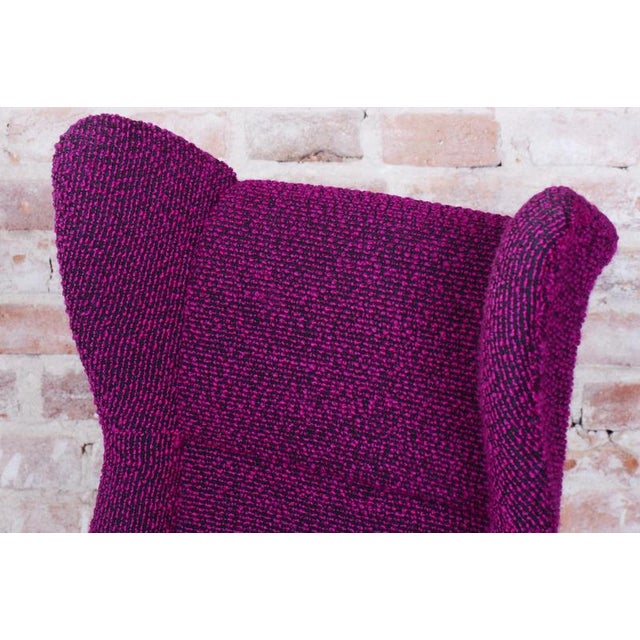 Turquoise Mid-Century Wingchair in Plastic Fiber from Miroslav Navratil, Czech, 1950s For Sale - Image 8 of 12