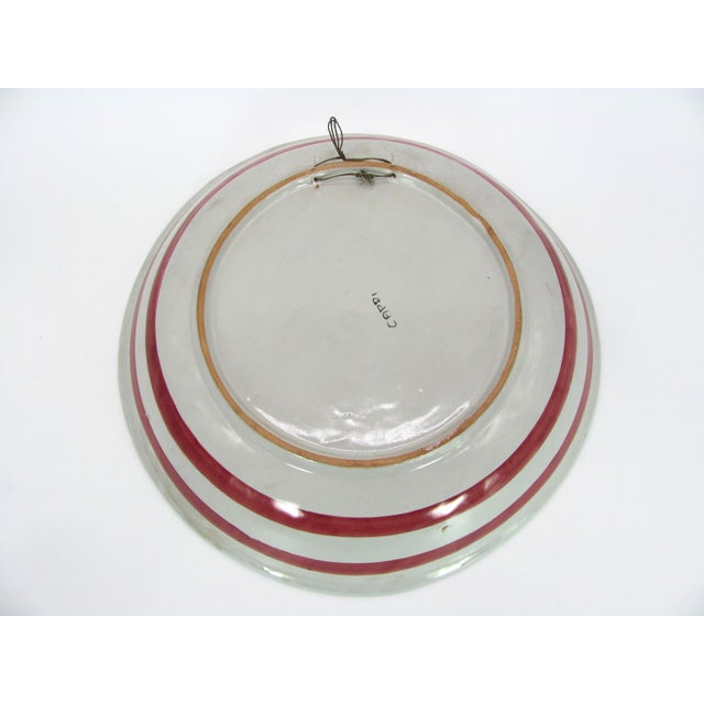 Late 20th Century 14" Vintage Capri Italy Sea Ocean Life Octopus Fish Wall Display Great Serving Bowl For Sale - Image 5 of 8