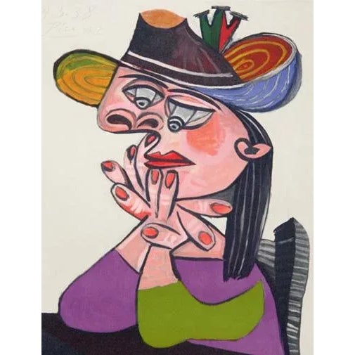 Buste de Femme Assise - Les Mains Sous le Menton Pablo Picasso Year: of Original: 1938 | Year Printed: 1979-1982 Medium:...