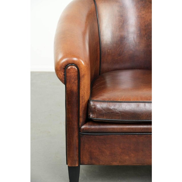 Vintage Sheepskin Club Armchair For Sale - Image 9 of 17