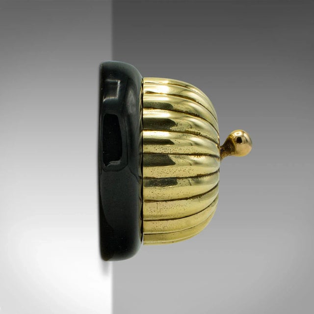 1920s Art Deco Antique Light Switch, English, Brass, Bakelite, On-Off, Early 20th Century For Sale - Image 4 of 12