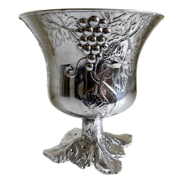 Arthur Court Grapes & Leaves Champagne Bucket, Bottle Chiller, 2002 For Sale