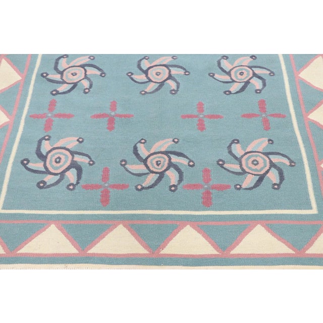 Vintage Romanian Kilim Rug - 04'02 X 06'00 For Sale - Image 4 of 9