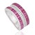 Art Deco Art Deco Baguette Cut 3.16 Ct Ruby & Diamond Wide Anniversary Band Ring, Size 7 For Sale - Image 3 of 14