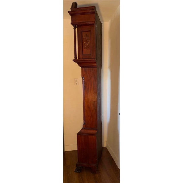 Wood Circa 1900 Harriet Beecher & Calvin Ellis Stowe Family Grandfather Clock For Sale - Image 7 of 11