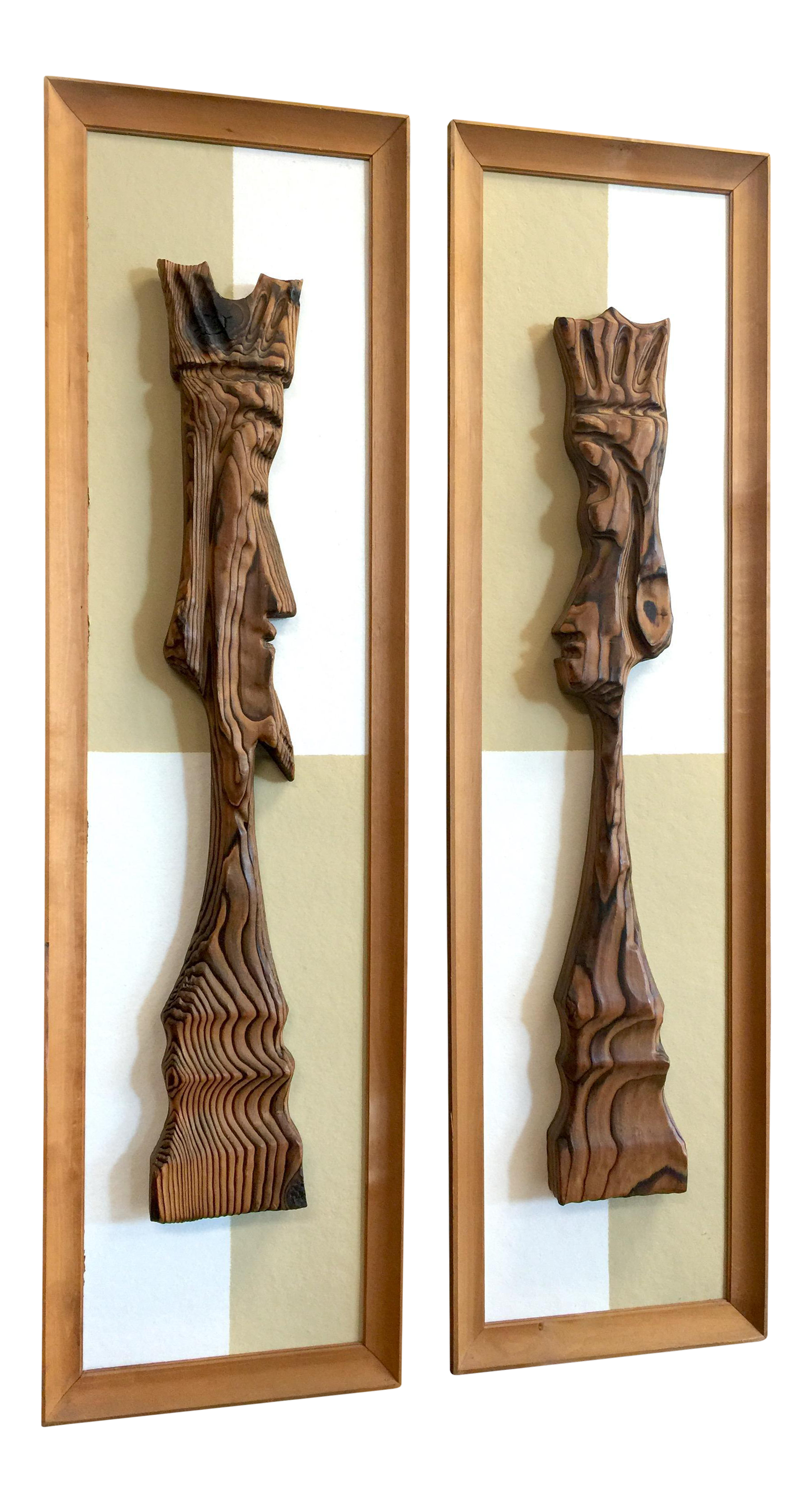 Mid Century Witco King Queen Wall Hanging Pair Chairish
