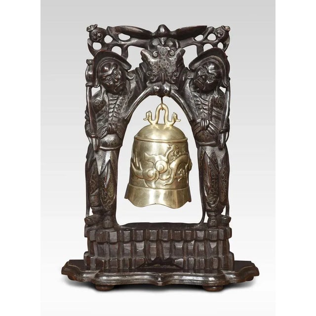 Metal Oriental Brass Temple Bell, 1890s For Sale - Image 7 of 7