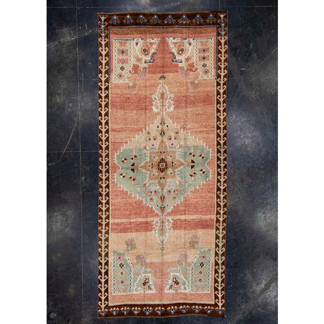 Terra Cotta Turkish Vintage Rug 5'6" x 12'9" #21302 For Sale - Image 8 of 8