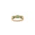 Metal Pinion Bezel Set 2.07 Ct Zambian Emerald Three Stone Diamond Wedding Band Size 5 For Sale - Image 7 of 16